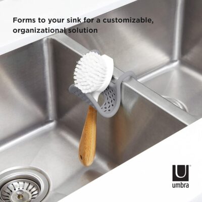 UMBRA Sling Kitchen Sink Accessory, Single-Sided Sponge Holder, Charcoal - Image 4