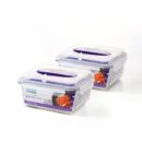 GLASSLOCK 91 Oz Glass Food Storage set of 2 – Large Capacity, Airtight & Leak-Proof, BPA Free Lid with Carry Handle, Microwave, Dishwasher, Fridge & Freezer Safe, Marinating, Sauce, Fruit Storage