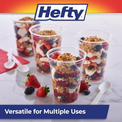 Hefty Party Perfect Clear Plastic Cups, 18 Ounce, 140 Count - Image 6