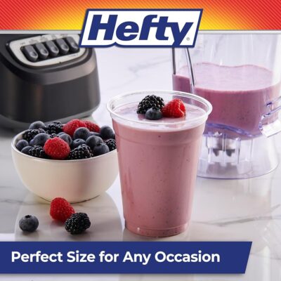 Hefty Party Perfect Clear Plastic Cups, 18 Ounce, 140 Count - Image 5
