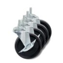 Honey-Can-Do SHF-01939 4-Inch Caster Roller Wheels for HCD Shelving Unit, Set of Four,Black