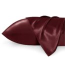 Bedsure King Size Satin Pillowcase Set of 2 - Burgundy Silky Pillow Cases for Hair and Skin with Envelope Closure, Similar to Silk Pillow Cases, Gifts for Women Men, 20x36 Inches, 2pcs