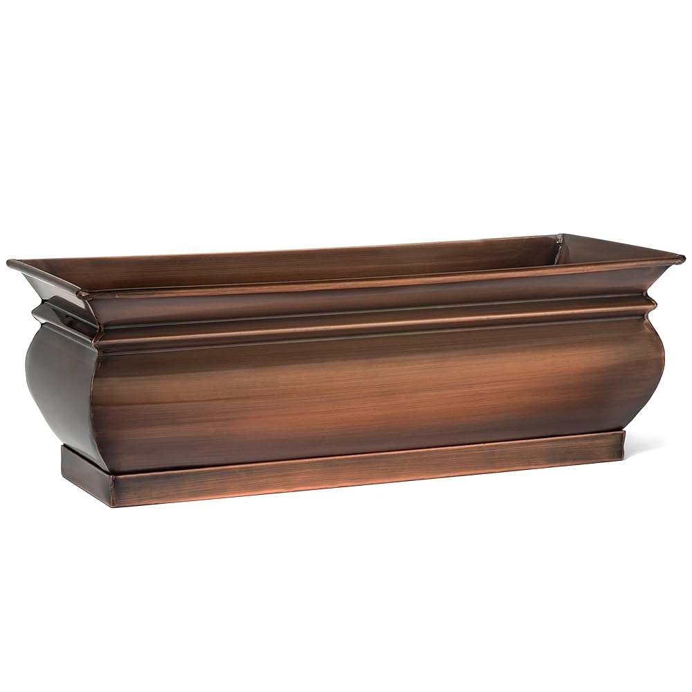 H Potter Herb Planter Pots Succulent Window Box Rectangular Indoor Outdoor Flower Garden Planters Dimensions 16 x 6 x 5.75 Inches