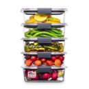 Rubbermaid Brilliance Food Storage Containers BPA Free Airtight Lids Ideal for Lunch Meal Prep & Leftovers Set of 5 (3.2 Cup)