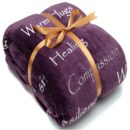 Chanasya Healing Warm Hugs Gift Throw Blanket - Sympathy Gift Breast Cancer Chemo Survivor Get Well Caring Gifts - Comfort Purple Gift Blanket for Love Support Women Friend - Aubergine