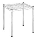 Whitmor Wire Shelving Unit, Metal Storage Shelves, Stacking Shelf with Basket, Easy Assembly Home Organizer for Pantry, Kitchen, Garage, Plant
