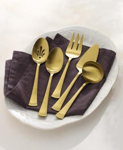 Lenox 897917 Portola Satin Gold 5-Piece Hostess Set - Image 3
