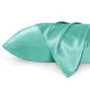 Bedsure Satin Pillowcase 2 Pack Similar to Silk Pillow Cases Standard Size, Pillow Case for Sleeping Women with Envelope Closure, Gifts for Women Men, Forest Green, 20x26 Inches, 2pcs