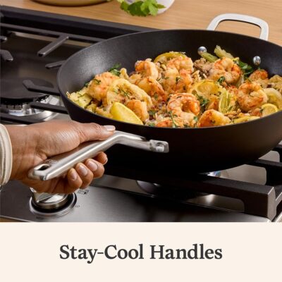 Calphalon® Hard-Anodized Nonstick 12" Jumbo Frying Pan with Lid - Image 6