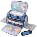 LUXJA Sewing Machine Carrying Bag with Removable Padding Pad, Travel Case for Sewing Machine and Accessories (Fit for Most Standard Sewing Machines), Blue (Bag Only)