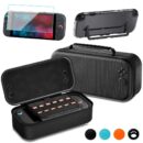 Ankey Heavy Duty Carry Bag Clear Protective Case Tempered Screen Protector Joystick Cap Compatiable with Nintendo Switch 2, Big Storage Bag for Nintendo Switch 2 Accessories