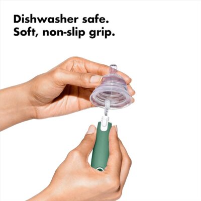 OXO Tot Bottle Brush with Nipple Cleaner and Stand - Sage - Image 5
