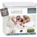 SafeRest Waterproof California King Size Mattress Protector - Fitted with Stretchable Pockets - Machine Washable Cotton Mattress Cover for Bed