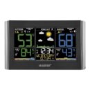 La Crosse Technology Weather Station with Customizable Alerts, Weather Forecast, Temperature, Dew Point, Humidity, Time, Heat Index, Large Display, Adjustable Brightness, Wireless, Black, C85845-INT