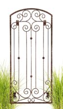H Potter Garden Metal Wall Art or Trellis for Climbing Plants Outdoor Panel Roses Vines Privacy Includes Brackets for Hanging