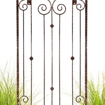 H Potter Garden Metal Wall Art or Trellis for Climbing Plants Outdoor Panel Roses Vines Privacy Includes Brackets for Hanging