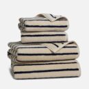 Brooklinen Super-Plush Turkish Cotton Bath Towel Set - 2 Bath Towels + 2 Hand Towels Cotton, 820 GSM, Highly Absorbent, Machine Washable, Perfect for Home & Bathroom (Striped Navy)