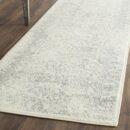 SAFAVIEH Adirondack Collection Runner Rug - 2'6" x 6', Ivory & Silver, Oriental Distressed Design, Non-Shedding & Easy Care, Ideal for High Traffic Areas in Living Room, Bedroom (ADR109C)