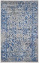 SAFAVIEH Adirondack Collection Accent Rug - 3' x 5', Grey & Blue, Oriental Distressed Design, Non-Shedding & Easy Care, Ideal for High Traffic Areas in Entryway, Living Room, Bedroom (ADR109A)