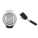 OXO Good Grips Egg Slicer,White/Black, CD and OXO Good Grips Small Silicone Flexible Turner Black