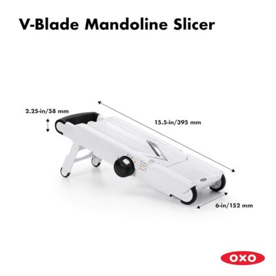 OXO Good Grips V-Blade Mandoline Slicer, White (1155700) - Image 6